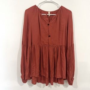 Burnt Orange Maternity Shirt